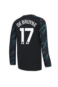 Manchester City Kevin De Bruyne #17 Jalkapallovaatteet Kolmaspaita 2023-24 Pitkähihainen